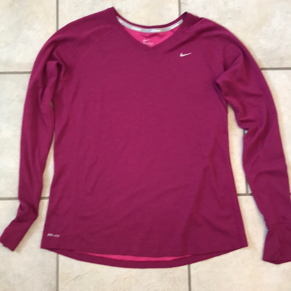 Nike XL dri fit maroon long sleeve top. Very good